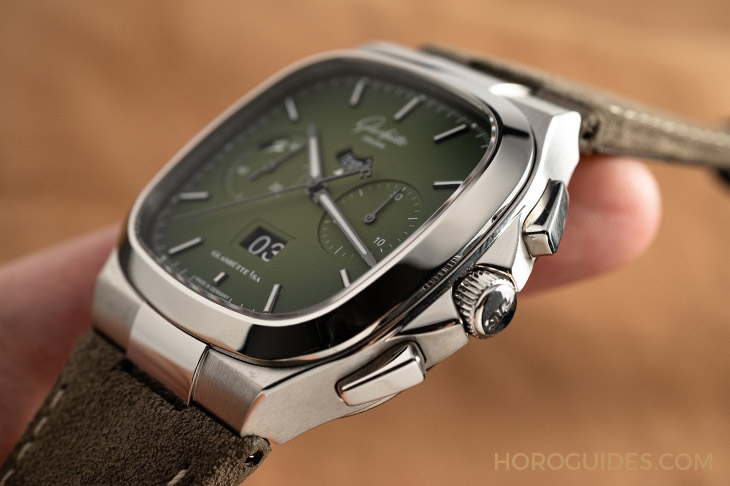 GLASHüTTE ORIGINAL - 好Funky的復古表！ 格拉蘇蒂原創Seventies Chronograph墨玉綠面盤