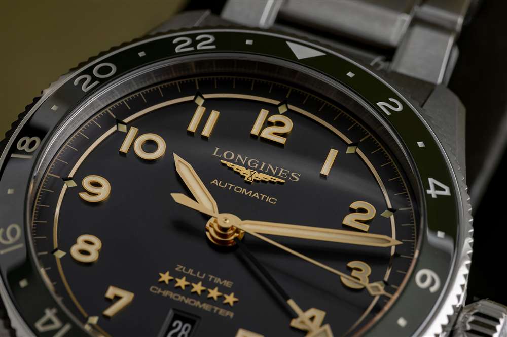 Longines Spirit GMT Zulu Time 表盤特寫