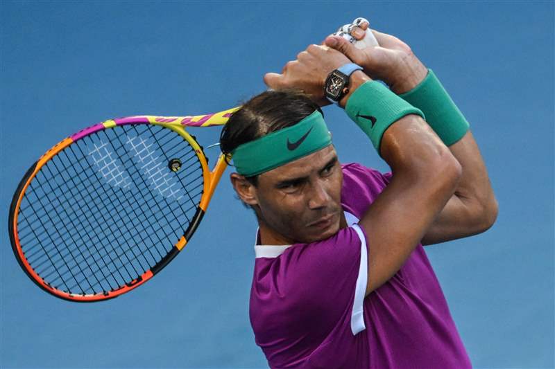 拉法·納達(dá)爾 (Rafa Nadal) 戴著他的 RM 手表參加澳大利亞網(wǎng)球公開賽