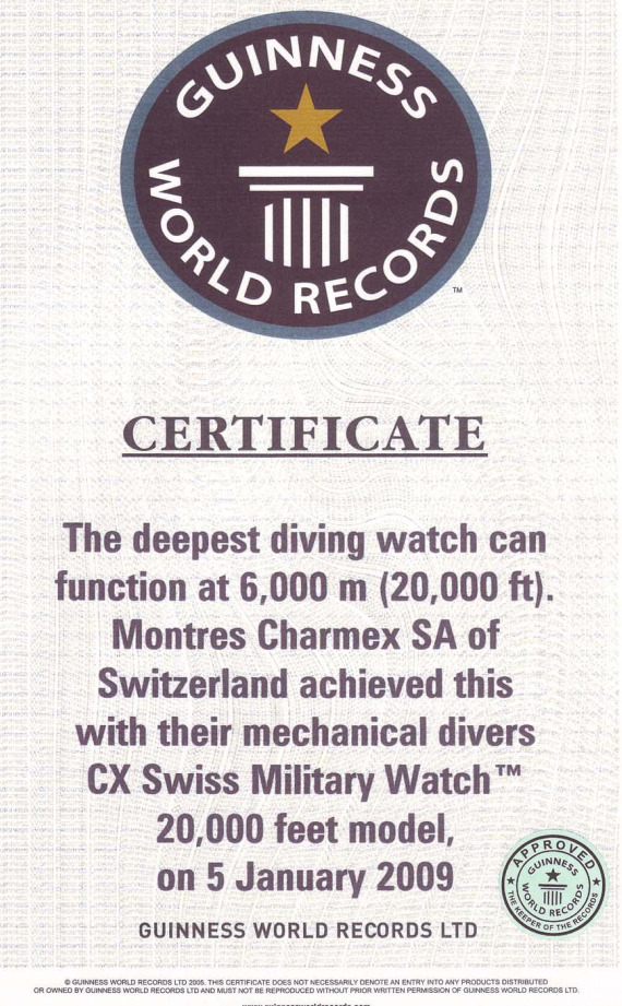 瑞士軍事-20000英尺跳水運動員-吉恩人-世界紀(jì)錄