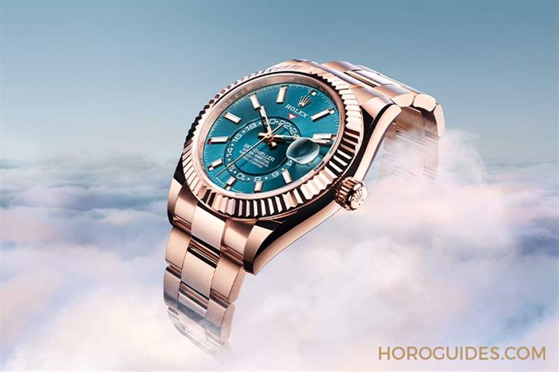 ROLEX - 勞力士天行者Sky-Dweller半金材質(zhì)推出薄荷綠新色，玫瑰金材質(zhì)搭配專屬藍(lán)綠色表盤(pán)