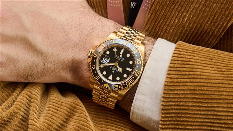 黃金和雙色調勞力士格林尼治型II系列的最新成員（銀禧手鏈）