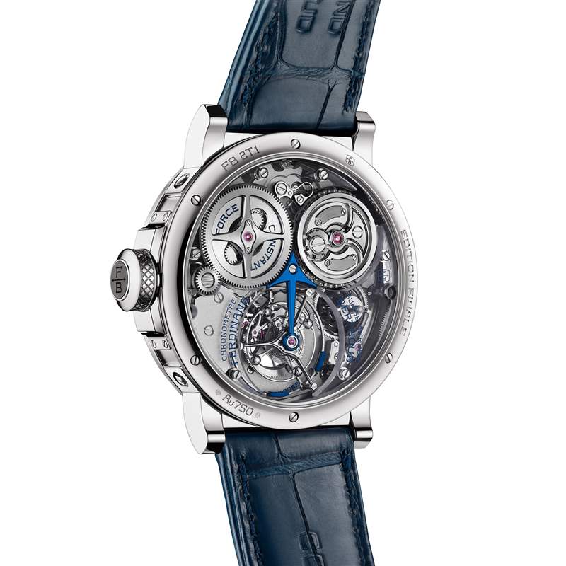 Ferdinand Berthoud推出Chronomètre FB 2T芝麻鏈陀飛輪腕表：圓形表殼，藍(lán)寶石機(jī)芯夾板