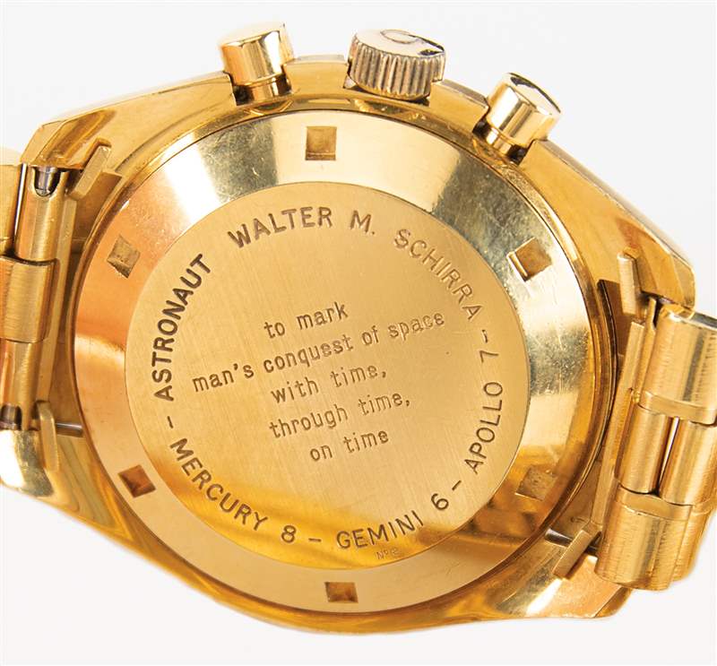 美國宇航員Walter Schirra擁有的OMEGA Speedmaster金殼紀(jì)念版腕表以190萬美元拍賣成交