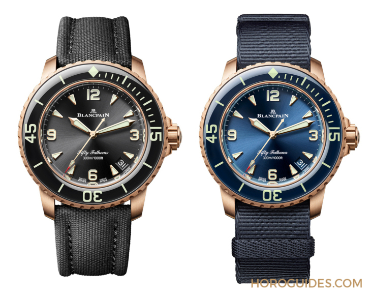 BLANCPAIN - 42mm新成員報(bào)到！ BLANCPAIN Fifty Fathoms 18K紅金、23級(jí)鈦金新款登場(chǎng)