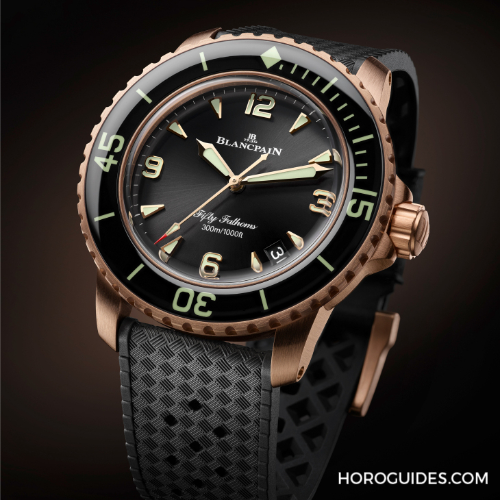 BLANCPAIN - 42mm新成員報(bào)到！ BLANCPAIN Fifty Fathoms 18K紅金、23級(jí)鈦金新款登場(chǎng)