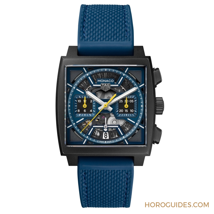 TAG HEUER - MONACO - CBL2188. FT6261 - 深藍上陣！ TAG HEUER Monaco鏤空計時碼表再添新成員