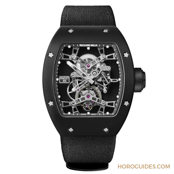 RICHARD MILLE - LIMITED EDITION - RM27-05 - 超輕11.5g表殼、網(wǎng)球名將輕量合作款終章！ RM 27-05 Rafael Nadal飛行陀飛輪腕表登場